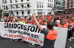 ep trabajadores de bridgestone de basauri se manifiestan el 1 de mayo en bilbao