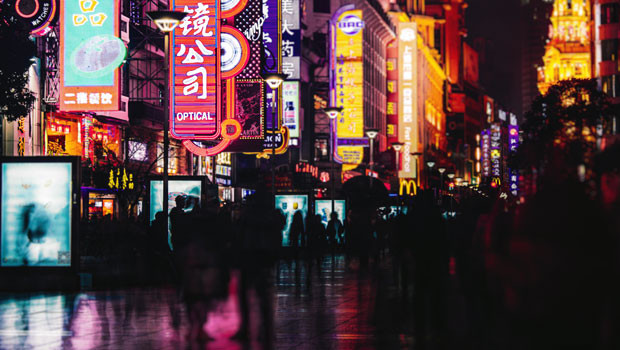 dl china shanghai prc peoples republic of china night city street neon signs view unsplash