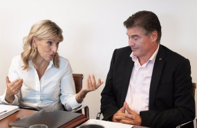 ep archivo   la vicepresidenta segunda y ministra de trabajo y economia yolanda diaz y el presidente