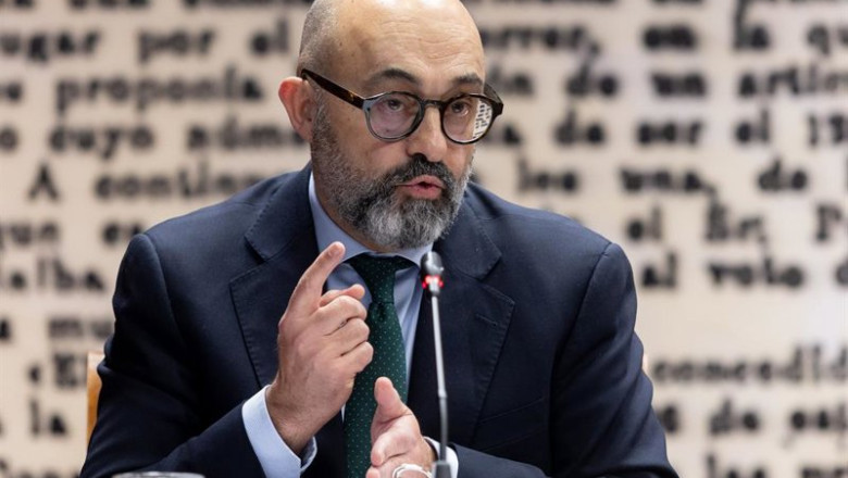 El presidente de Adif, Luis Pedro Marco de la Peña, durante su comparecencia ante la Comisión de Investigación sobre el apagón, en el Senado, a 3 de febrero de 2026, en Madrid (España). Marco de la Peña comparece en el marco de la comisión que investiga l | Eduardo Parra - Europa Press ep el presidente de adif luis pedro marco de la pena durante su comparecencia ante la comision de