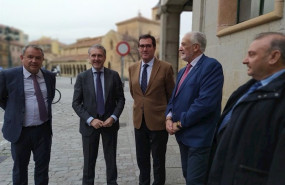 ep el presidente de la ceoe antonio garamendi junto al presidente de cecale santiago aparicio y el