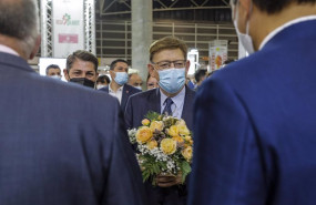 ep el presidente de la generalitat valenciana ximo puig inaugura los certamenes iberflora y ecofira