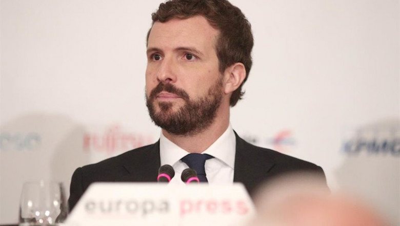 El presidente del PP, Pablo Casado, durante su intervención en un Desayuno Informativo de Europa Press, en Madrid (España), a 21 de otubre de 2019. | Eduardo Parra - Europa Press ep el presidente del pp pablo casado durante su intervencion en un desayuno informativo de europa