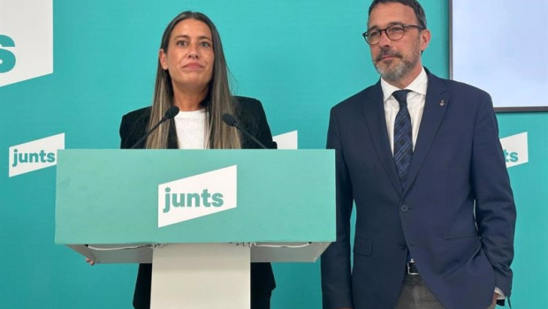 ep la portavoz de junts en el congreso miriam nogueras con el portavoz del partido josep rius ep la portavoz de junts en el congreso miriam nogueras con el portavoz del partido josep rius