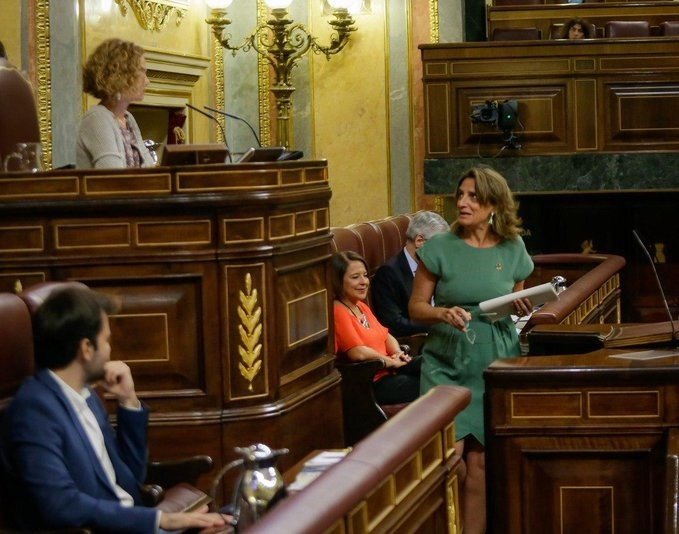 ep la vicepresidenta para la transicion ecologica teresa ribera ante el pleno del congreso