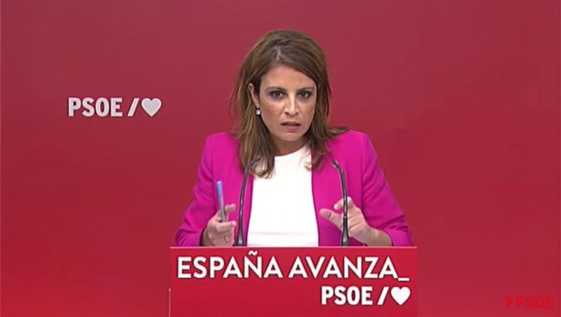ep la vicesecretaria general del psoe adriana lastra en la rueda de prensa