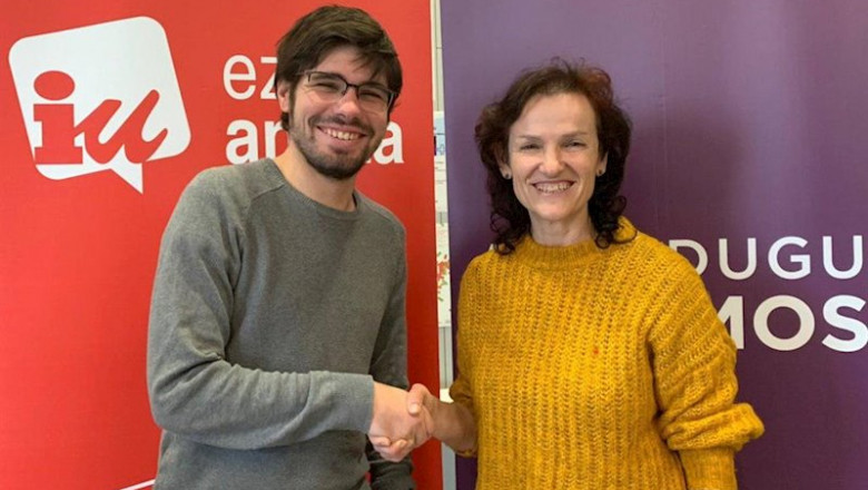 ep lander martinez secretario general de podemos euskadi e isabel salud coordinadora general de