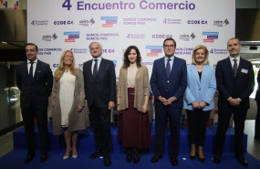ep los presidentes de ceoe antonio garamendi y de ceim miguel garrido la presidenta de la comunidad