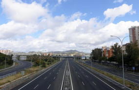 ep parte de la autovia del mediterraneo o a-7 vacia durante el estado de alarma