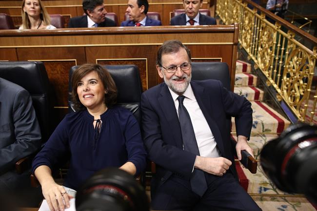 Santamaría y Rajoy en el debate de la moción de censura | EUROPA PRESS ep santamariarajoydebatela mocioncensura
