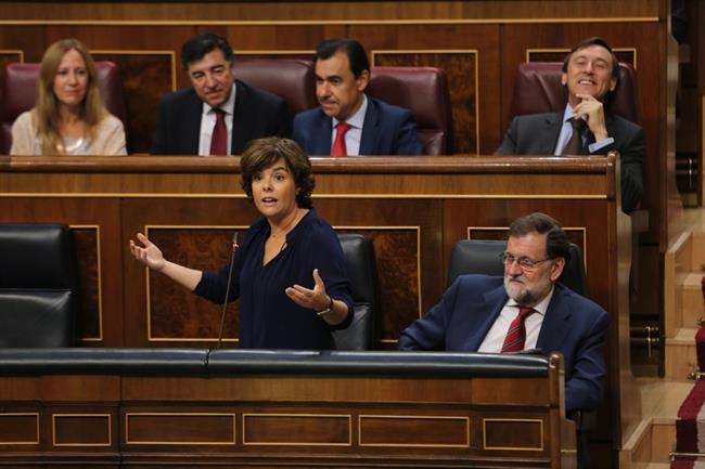 Santamaría y Rajoy en la sesión de control al Gobierno en el Congreso | EUROPA PRESS ep santamariarajoyla sesioncontrolgobiernocongreso