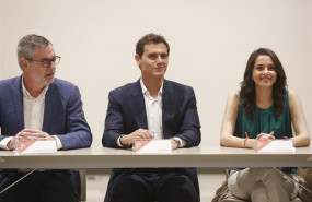 ep secretario generalciudadanos jose manuel villegas presidenteciudadanos albert riverala portavozcscongresolos diputados ines arrimadas presidenreunion extraordinariaconsejo generalciudadanosmadrid marrio