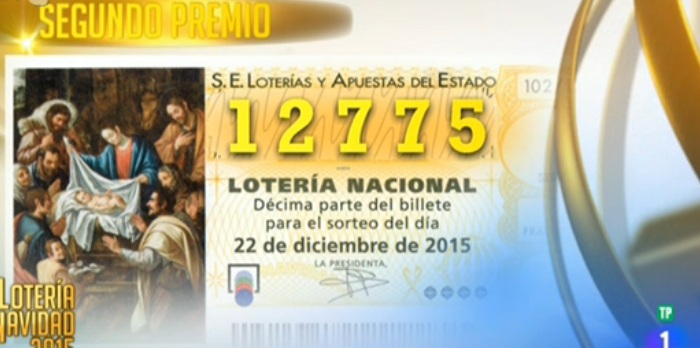 Segundo premio loteria 2015