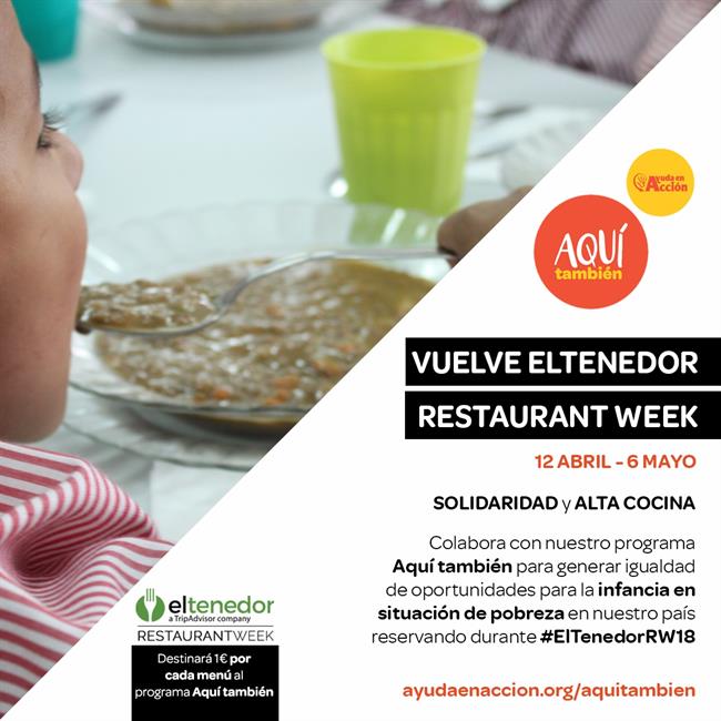 4ª Edición Solidaria De Eltenedor Restaurant Week En Beneficio De Ayuda En Acci | AYUDA EN ACCI ep 4 edicion solidariaeltenedor restaurant weekbeneficioayudaacci
