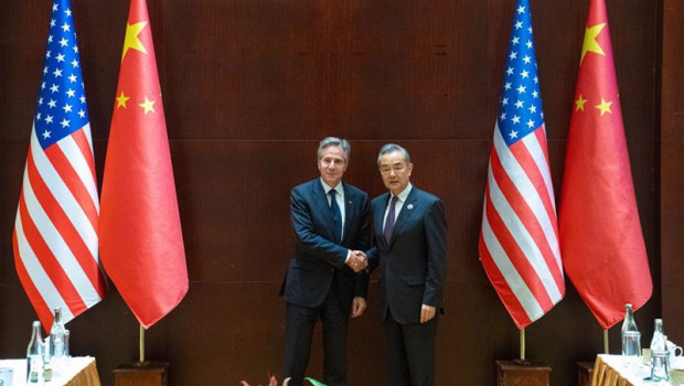 ep antony blinken y wang yi durante la reunion de la asean en laos