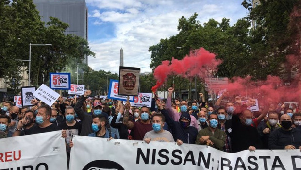 ep archivo   concentracion de trabajadores de nissan