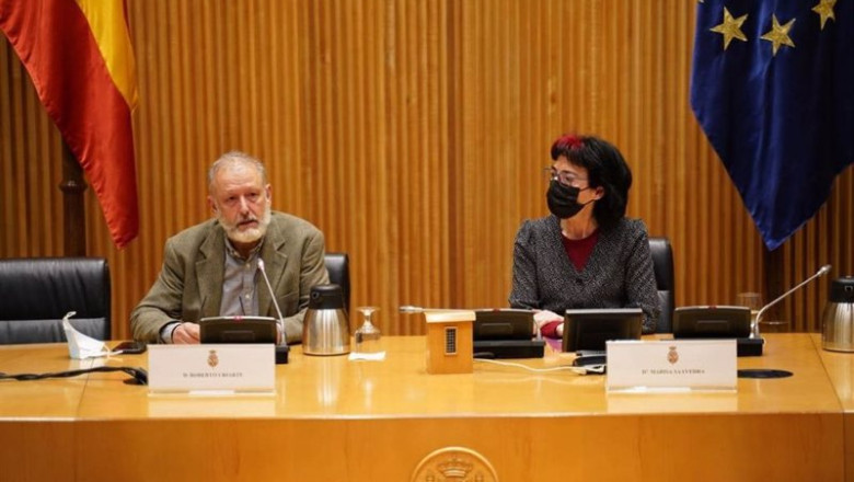 Archivo - Los diputados de Unidas Podemos Roberto Uriarte y Marisa Saavedra, en una imagen de archivo | UNIDAS PODEMOS - Archivo ep archivo los diputados de unidas podemos roberto uriarte y marisa saavedra en una imagen de