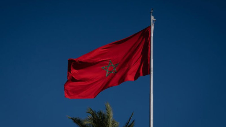 ep archivo   vista de una bandera de marruecos