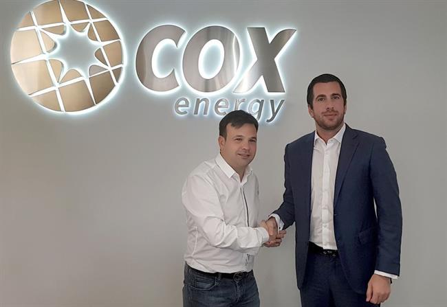 José Elías (izda), y el presidente de Cox, Enrique Riquelme | COX ENERGY ep consejero delegadoaudax jose elias y presidentecox enrique riquelme