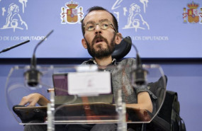ep el portavoz de unidas podemos pablo echenique en una rueda de prensa durante una junta de