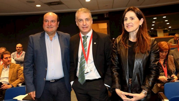 ep el presidente del ebb del pnv andoni ortuzar el lehendakari inigo urkullu y la presidenta del