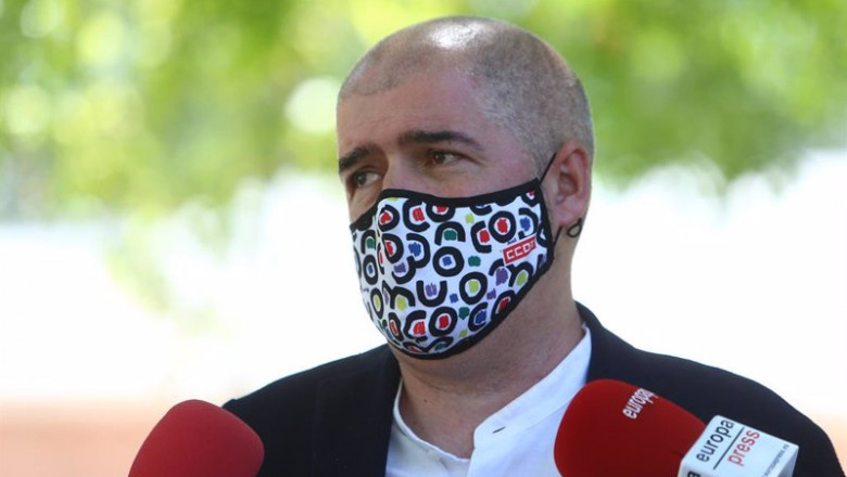 ep el secretario general de ccoo unai sordo responde a los medios tras la firma del acuerdo del