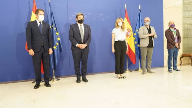 ep firma de la prorroga de los erte de izda a dcha gerardo cuerva cepyme jose luis escriva ministro