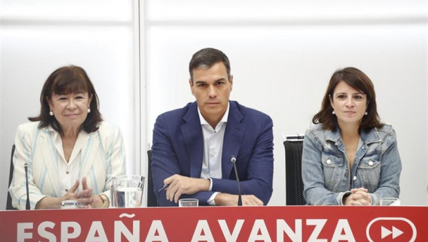 ep i-d la presidenta del psoe cristina narbona el secretario general del psoe y presidente del