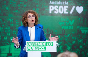 ep la candidata del psoe a las elecciones andaluzas maria jesus montero en una rueda de prensa en la