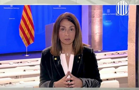 ep la consellera de la presidencia y portavoz del govern meritxell budo en una rueda de prensa