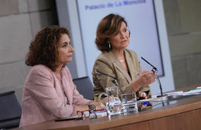 ep la futura portavoz del gobierno y ministra de haciencia maria jesus montero y la vicepresidenta