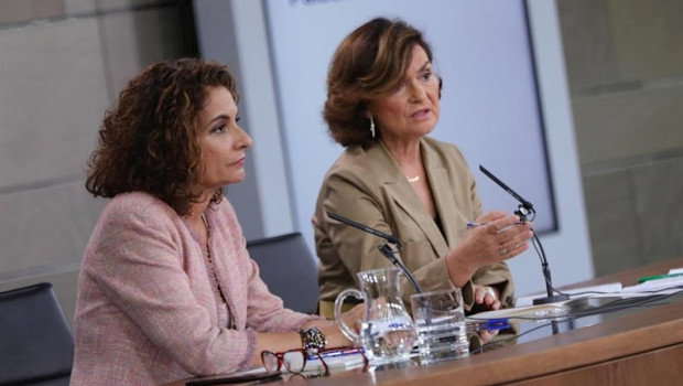 ep la futura portavoz del gobierno y ministra de haciencia maria jesus montero y la vicepresidenta