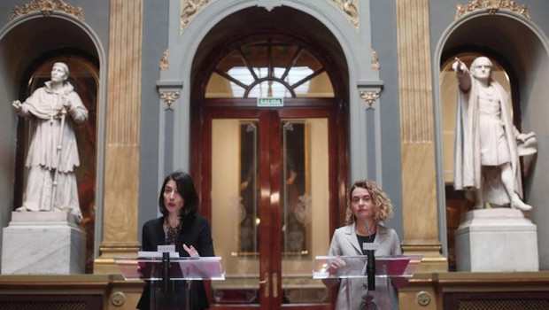 ep la presidentas del senado pilar llop y del congreso meritxell batet