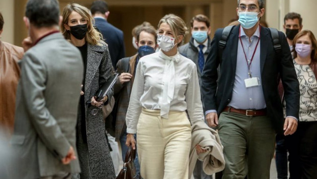 ep la vicepresidenta segunda y ministra de trabajo y economia social yolanda diaz a su llegada a una