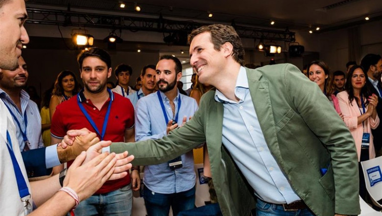 Pablo Casado participa en la 'Escuela Miguel Ángel Blanco' que organiza Nuevas Generaciones en Vitoria | IGOR MARTÍN - Europa Press ep pablo casado participala escuela miguel angel blanco que organiza nuevas generacionesvitoria