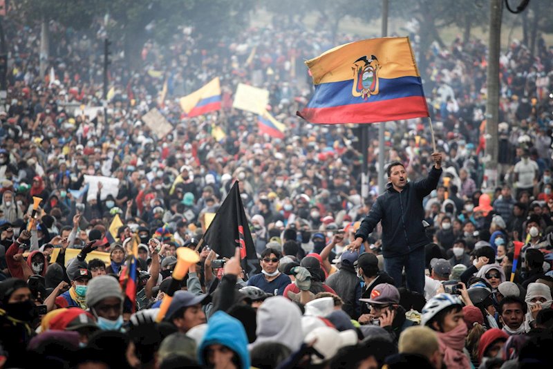 ep protestas contra el gobierno de lenin moreno en quito