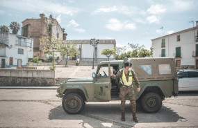 ep un militar de la brigada extremadura xi durante la operacion balmis