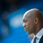 ep clarence seedorf of deportivo looks on prior during santander league la liga soccer match played at abanca riazor stadium la coruna spain between deportivocoruna and villareal cf may 12 2018 ep clarence seedorf of deportivo looks on prior during santander league la liga soccer match played at abanca riazor stadium la coruna spain between deportivocoruna and villareal cf may 12 2018