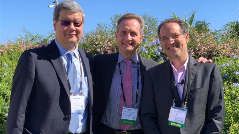 De izquierda a derecha Wui-Jin Koh, senior vicepresidente de la NCCN. Dr. Jesús García Foncillas y Dr. Ignacio Durán, miembros de la Fundación ECO | FUNDACIÓN ECO ep de izquierda a derecha wui-jin koh senior vicepresidente de la nccn dr jesus garcia foncillas y