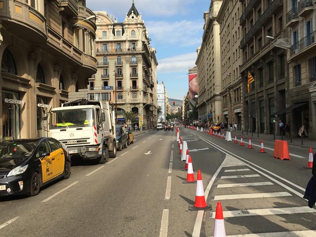 El día sin coches en la Via Laietana. | EUROPA PRESS ep diacochesla via laietana