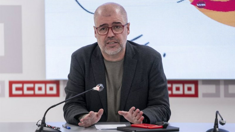 ep el secretario general de ccoo unai sordo comparece en la sede de la confederacion en una imagen