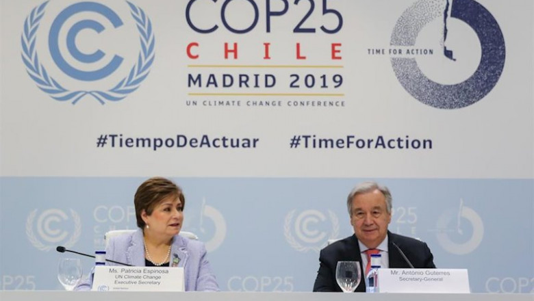 ep el secretario general de naciones unidas antonio guterres en rueda de prensa en la cop25 en ep el secretario general de naciones unidas antonio guterres en rueda de prensa en la cop25 en