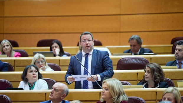ep el senador del pp agustin almodobar durante una sesion plenaria en el senado a 23 de abril de