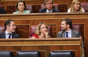 ep i-d el secretario general del pp teodoro garcia egea la portavoz del pp en el congreso cayetana
