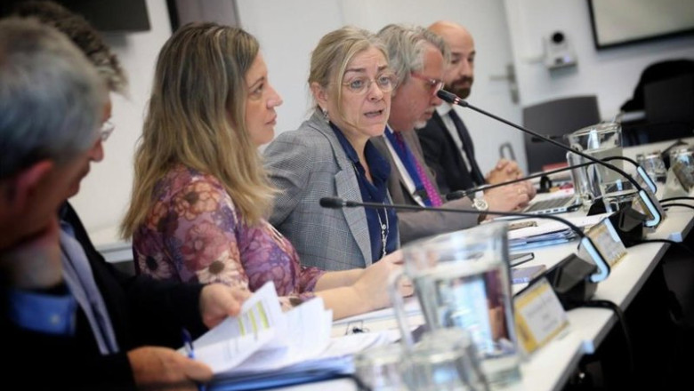 ep la secretaria de estado de funcion publica consuelo sanchez naranjo durante la reunion celebrada