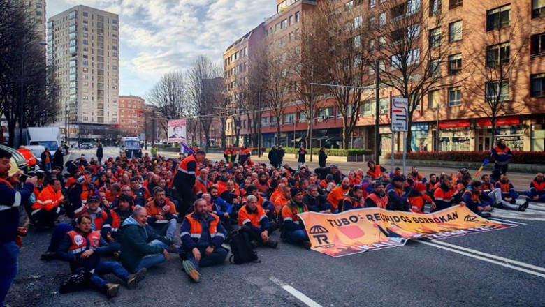 ep movilizacion de los trabajadores de tubos reunidos de bilbao
