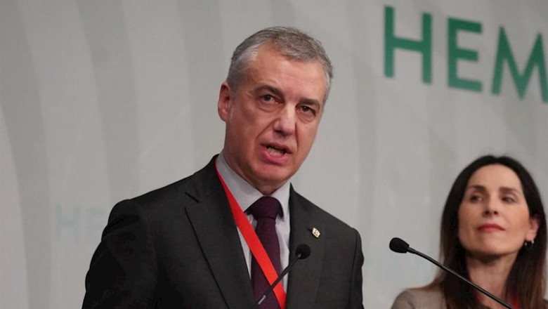 El lehendakari del Gobierno Vasco, Iñigo Urkullu, durante la presentación de las listas de los candidatos del EAJ-PNV a las elecciones vascas del próximo 5 de abril, en Bilbao/País Vasco (España) a 24 de febrero de 2020. | H.Bilbao - Europa Press ep pais vasco espana a 24 de febrero de 2020