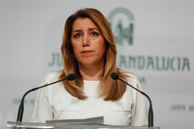 Susana Díaz en rueda de prensa en el Palacio de San Telmo | EUROPA PRESS ep susana diazruedaprensapalaciosan telmo 20180404145107