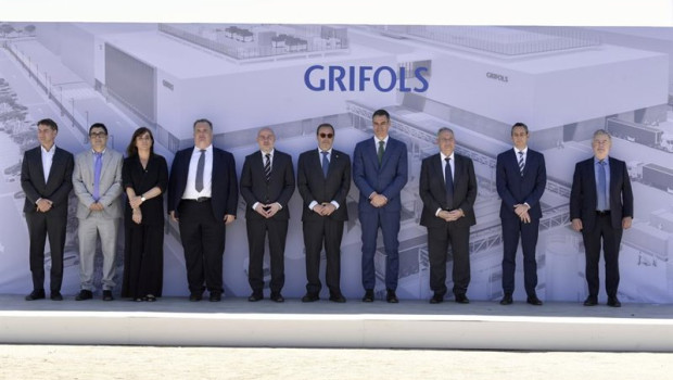 ep acto de colocacion de la primera piedra de la planta de grifols en lli de vall con el presidente
