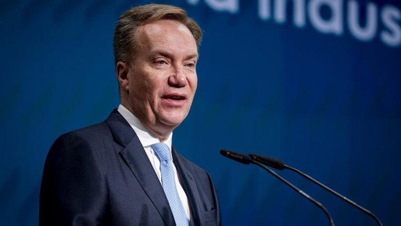 Archivo - El presidente del Foro Económico Mundial (FEM), Borge Brende durante un acto en Madrid el pasado septiembre. | A. Pérez Meca - Europa Press - Archivo ep archivo el presidente del foro economico mundial fem borge brende durante un acto en madrid el